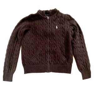 Ralph Lauren Cable Knit Hoodie Sweater